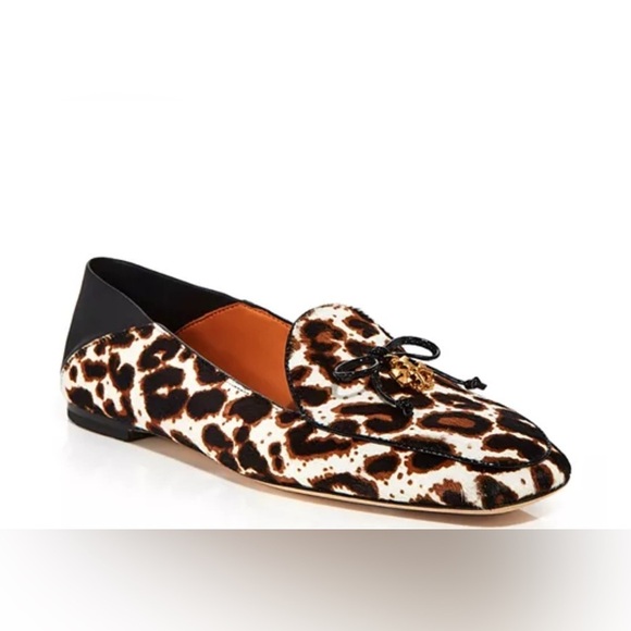 Tory Burch Shoes - Tory Burch Leopard Print Flats with Black Trim and Flexible Leather Heel